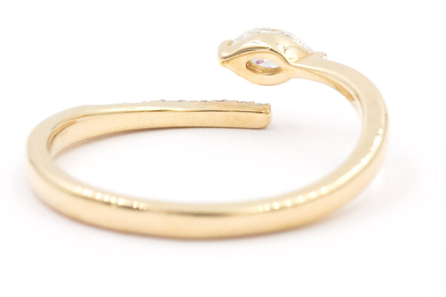 Diamond Bypass Ring - 10k Yellow Gold - 0.27ctw