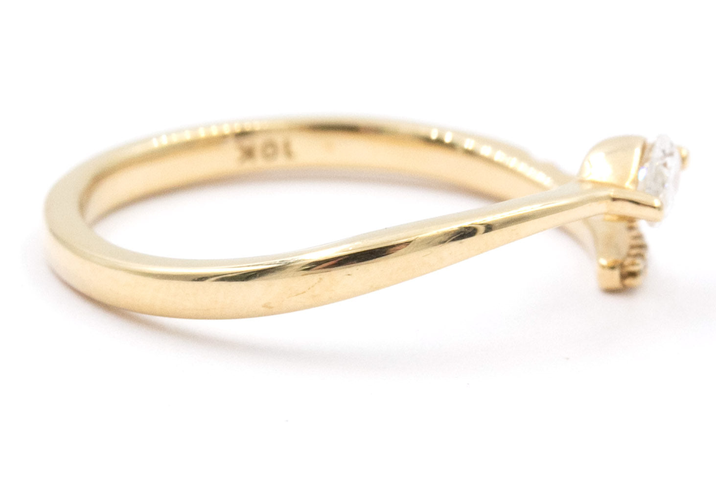Diamond Bypass Ring - 10k Yellow Gold - 0.27ctw