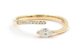 Diamond Bypass Ring - 10k Yellow Gold - 0.27ctw