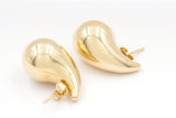 Tear Drop Stud Earrings - 14k Yellow Gold