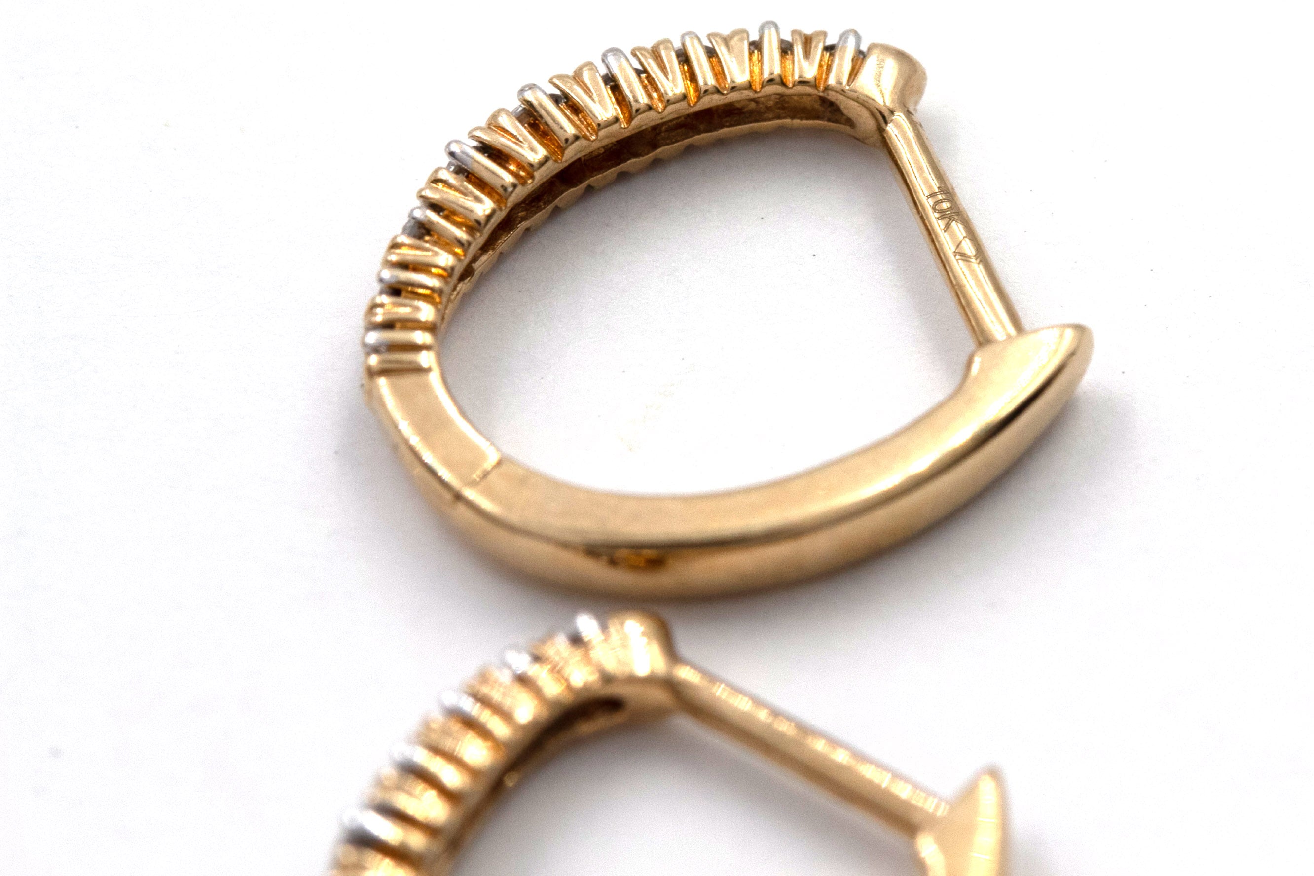 Diamond Huggie Earrings - 10k Yellow Gold - 0.25ctw