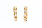 Diamond Heart Huggie Earrings - 14k Yellow Gold - 15mm - 0.25ctw