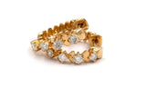 Diamond Heart Huggie Earrings - 14k Yellow Gold - 15mm - 0.25ctw