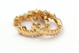 Diamond Heart Huggie Earrings - 14k Yellow Gold - 15mm - 0.25ctw