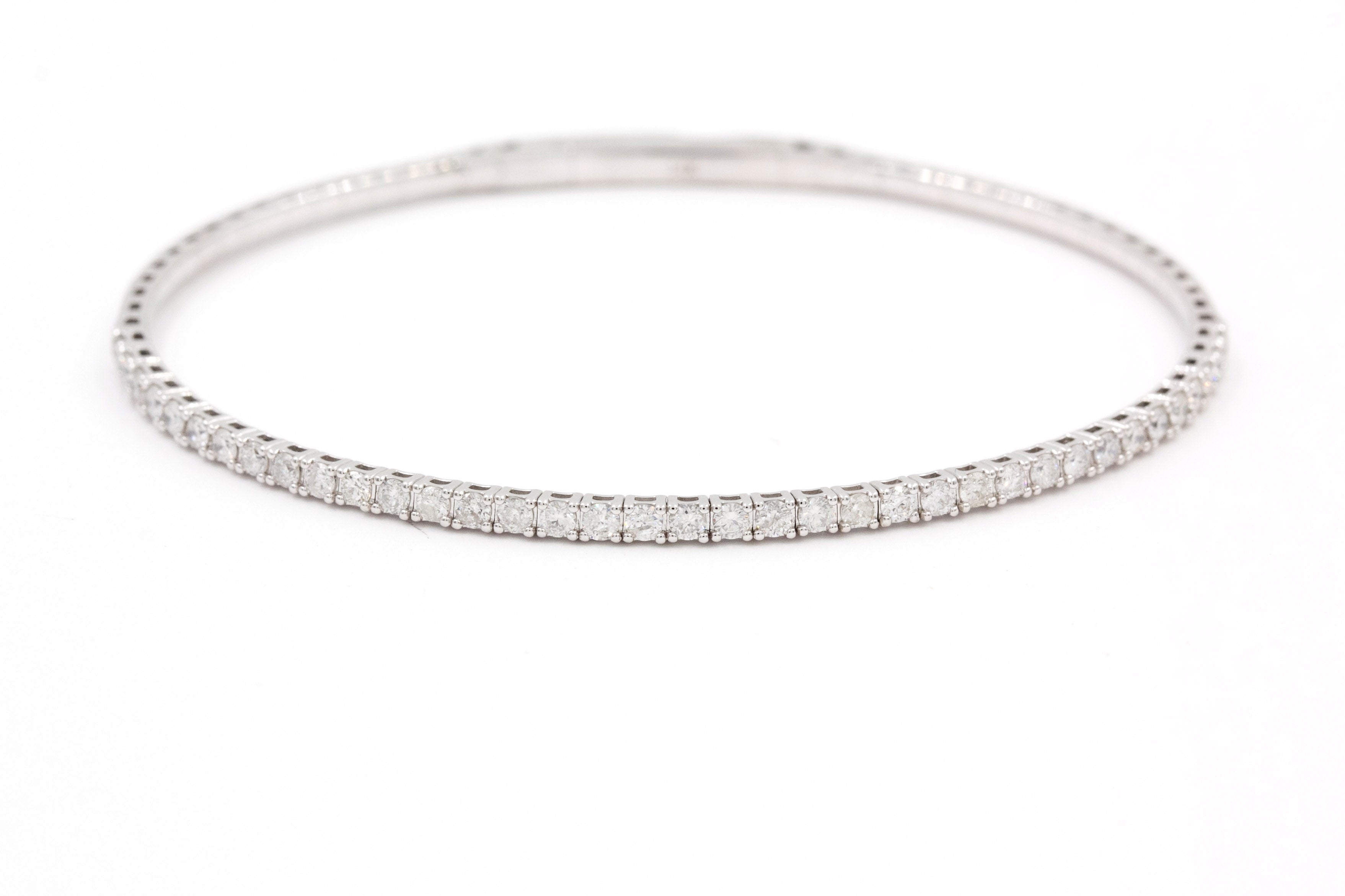 Diamond Flex Bangle Bracelet - 14k White Gold - 1.00ctw