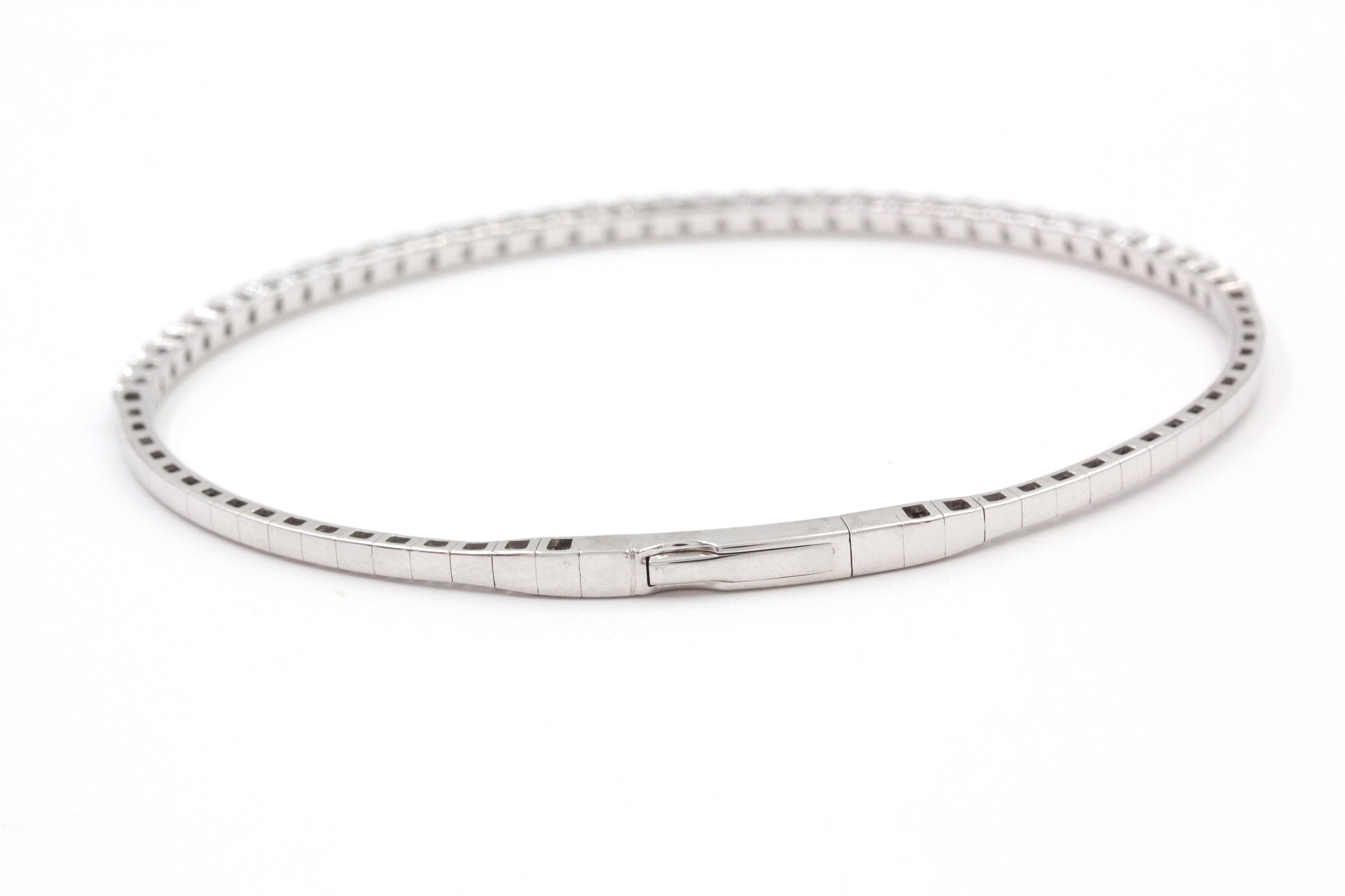 Diamond Flex Bangle Bracelet - 14k White Gold - 1.00ctw