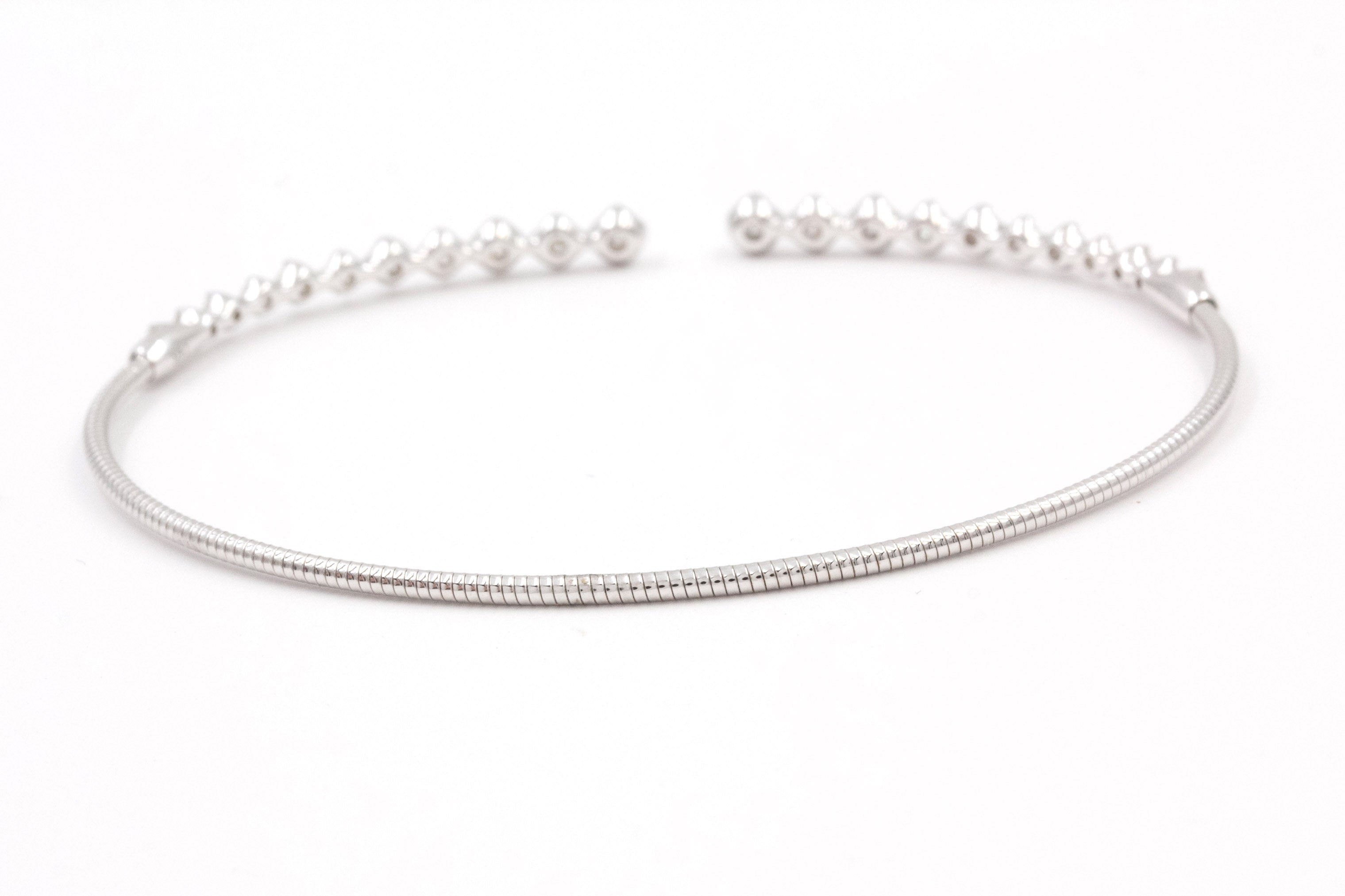 Diamond Flex Bangle Bracelet - 14k White Gold - 0.75ctw
