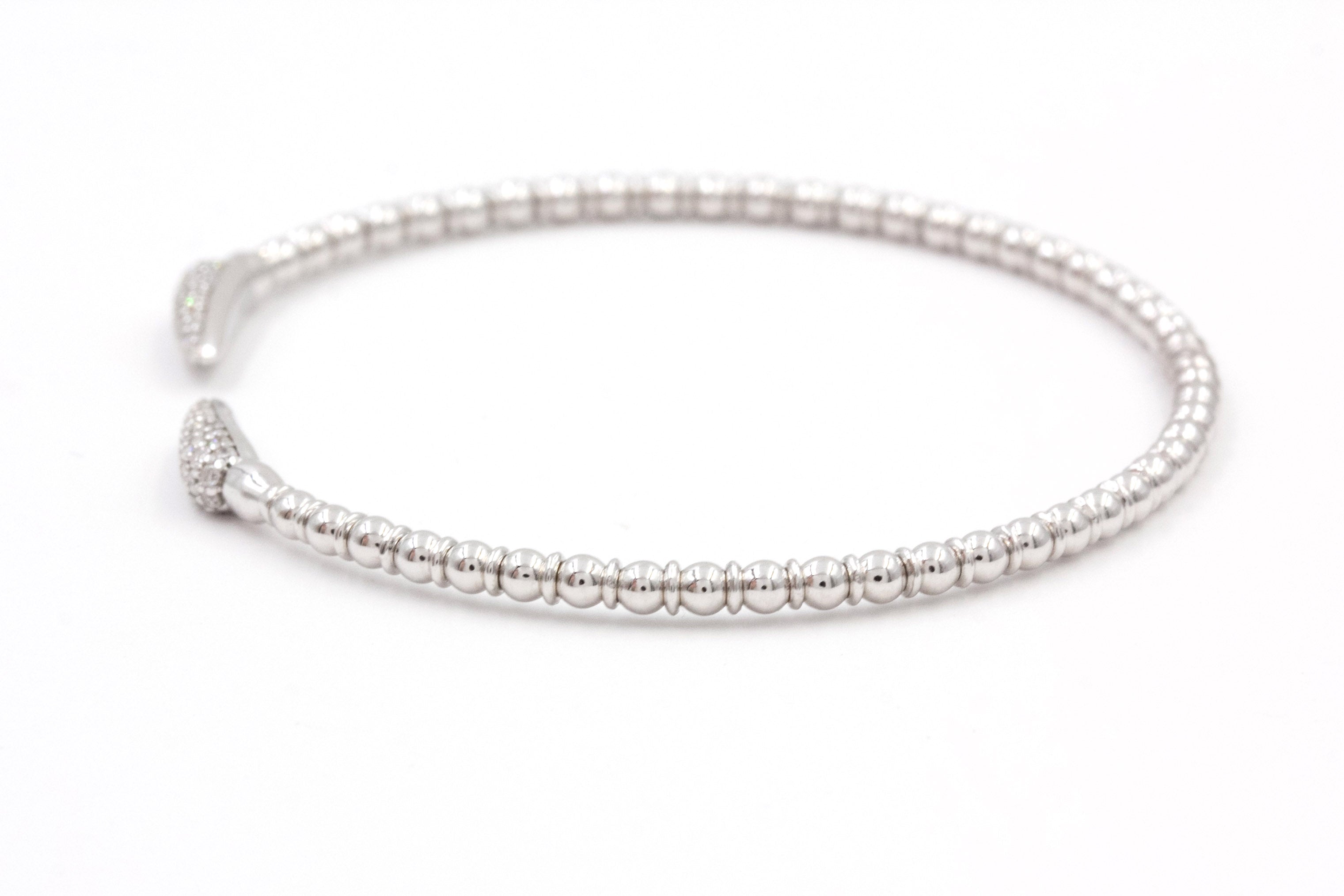 Diamond Flex Bangle Bracelet - 14k White Gold - 0.60ctw