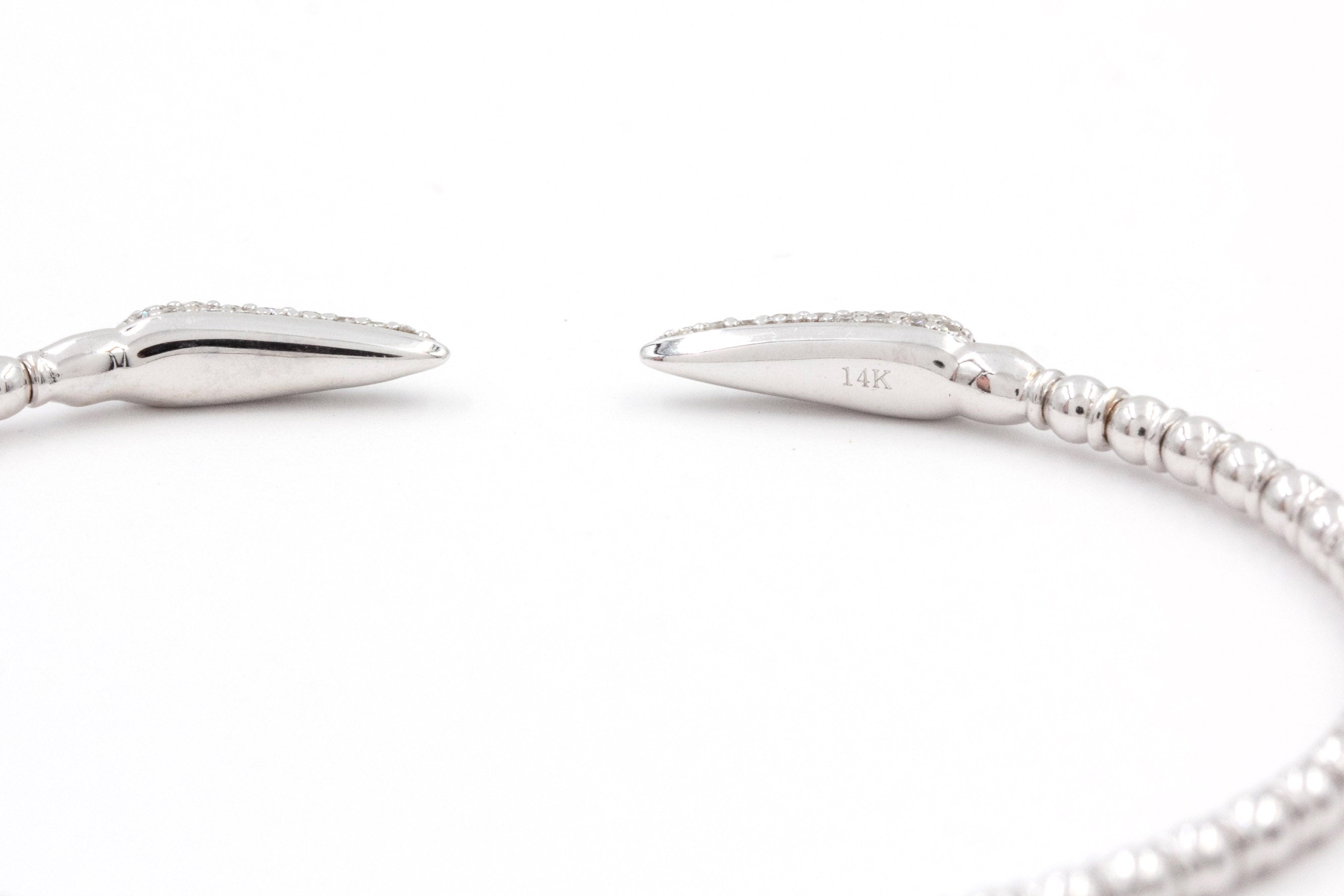 Diamond Flex Bangle Bracelet - 14k White Gold - 0.60ctw