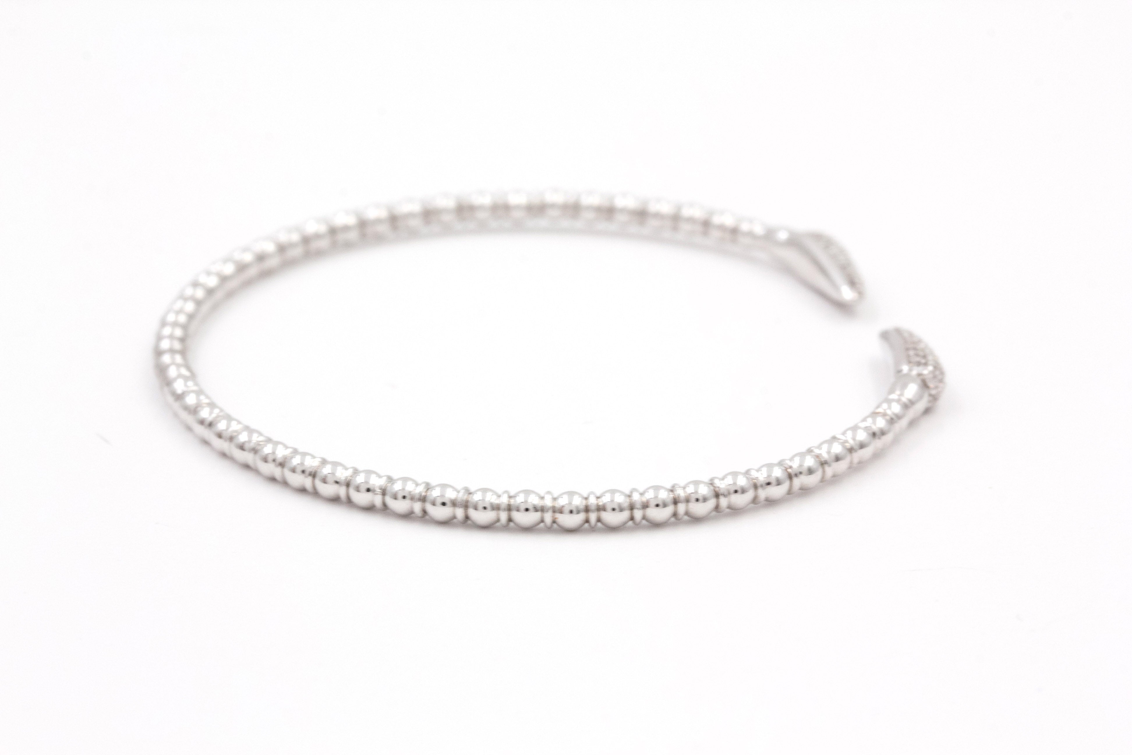 Diamond Flex Bangle Bracelet - 14k White Gold - 0.60ctw