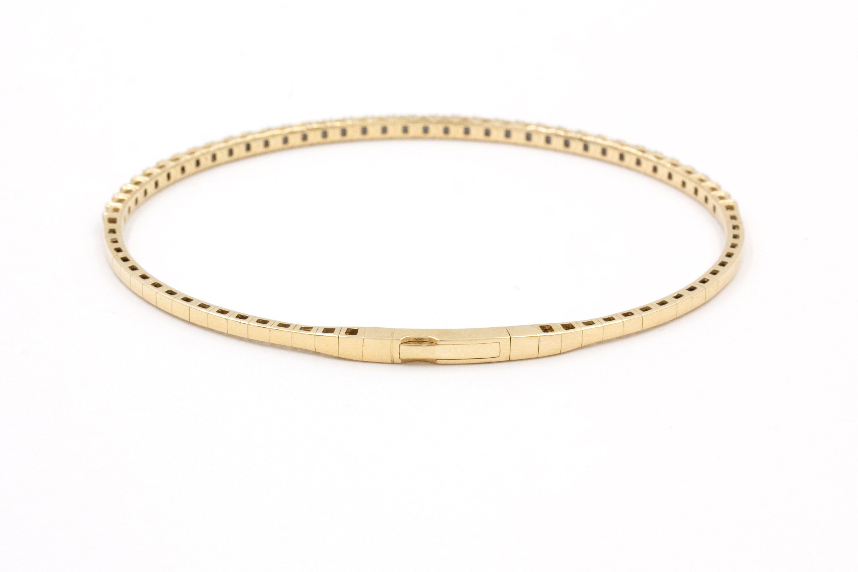 Diamond Flex Bangle Bracelet - 14k Yellow Gold - 1.00ctw