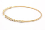 Graduated Diamond Bangle Bracelet - 14k Yellow Gold - 0.75ctw