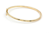 Cross Diamond Bangle Bracelet - 14k Yellow Gold - 1.10ctw