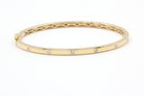 Hinged Diamond Bangle Bracelet - 14k Yellow Gold - 0.25ctw