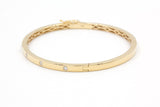 Hinged Diamond Bangle Bracelet - 14k Yellow Gold - 0.25ctw