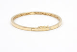 Hinged Diamond Bangle Bracelet - 14k Yellow Gold - 0.25ctw
