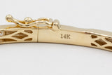 Hinged Diamond Bangle Bracelet - 14k Yellow Gold - 0.25ctw