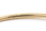 Two Stone Clover Open Bangle Bracelet - 14k Yellow Gold