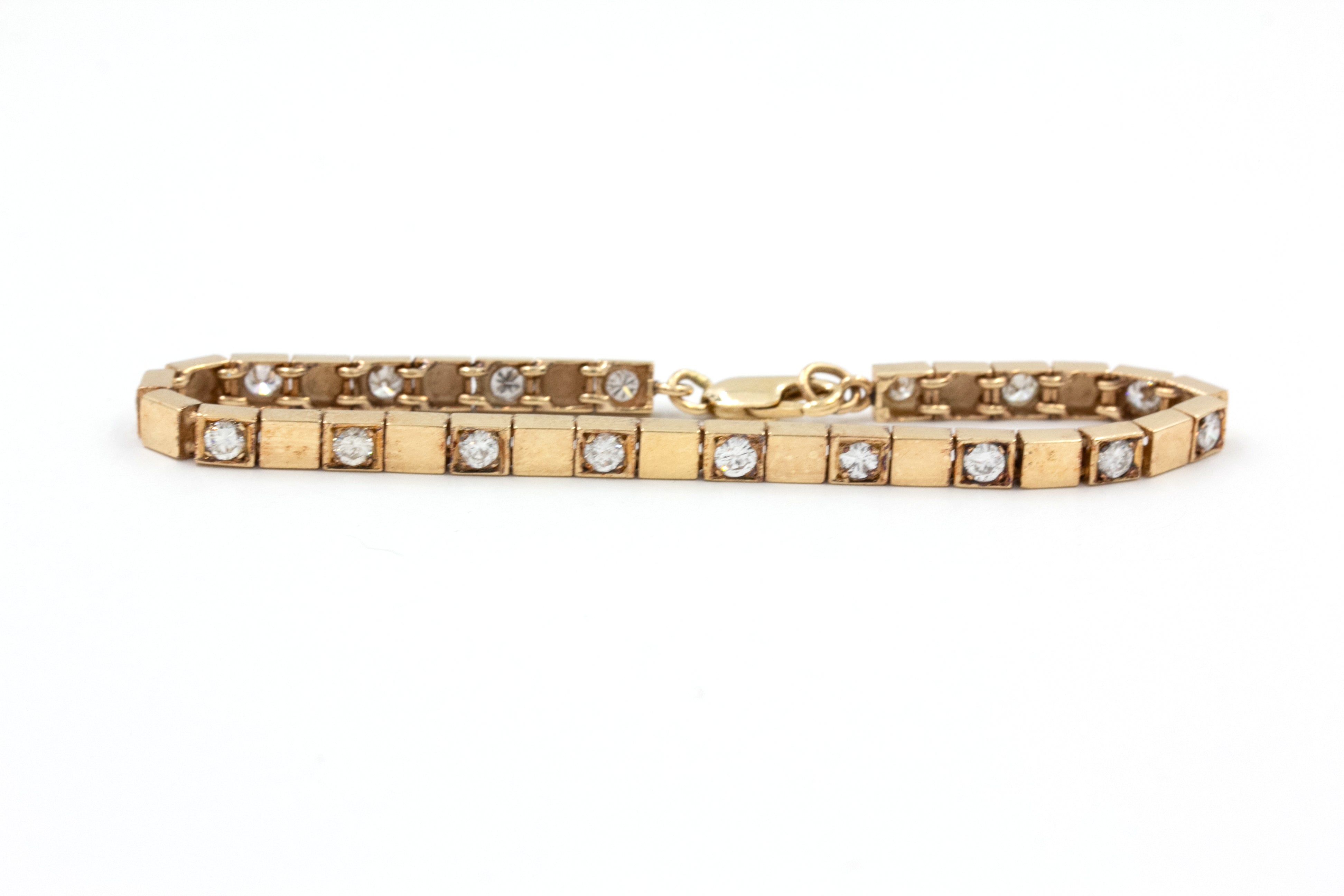 Diamond Bracelet - 14k Yellow Gold - 2.04ctw