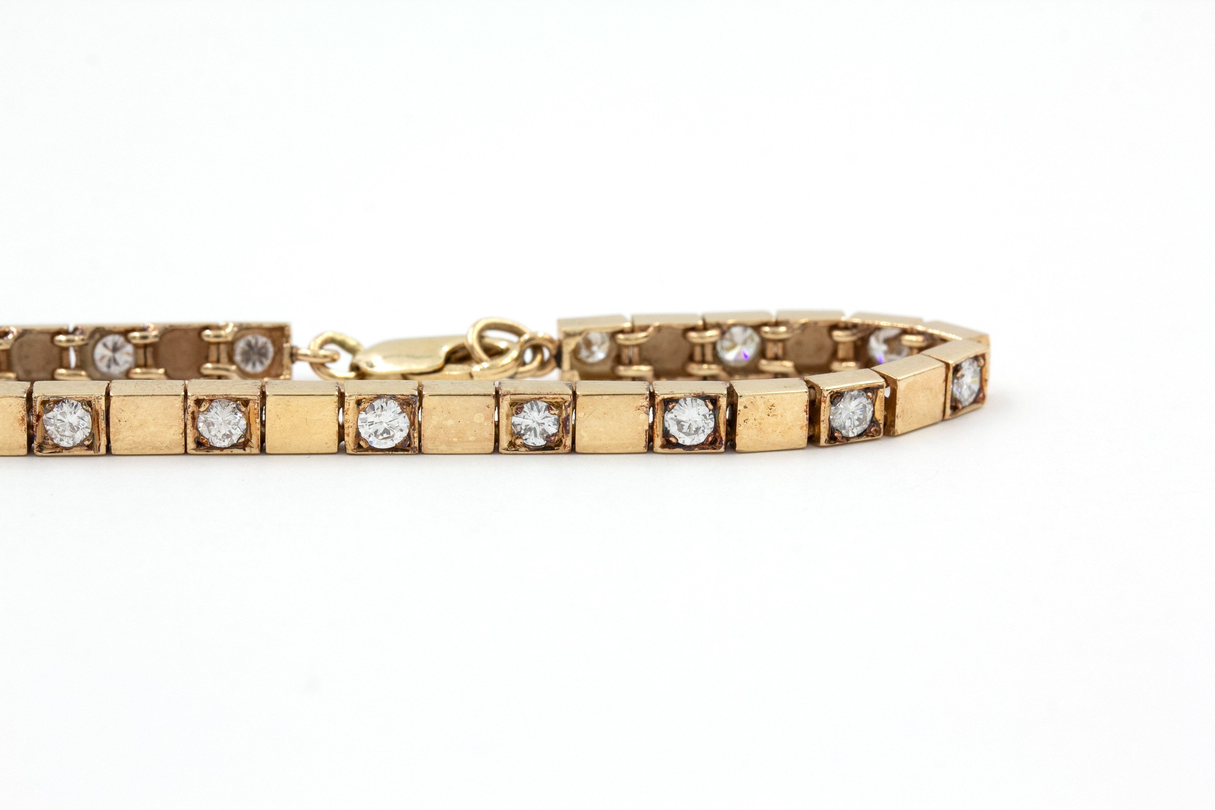 Diamond Bracelet - 14k Yellow Gold - 2.04ctw