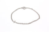 Diamond Cross Bracelet - 18k White Gold