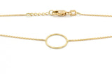 Dainty Circle Bracelet - 14k Yellow Gold