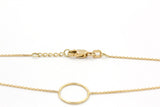 Dainty Circle Bracelet - 14k Yellow Gold