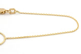 Dainty Circle Bracelet - 14k Yellow Gold