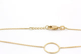 Dainty Circle Bracelet - 14k Yellow Gold