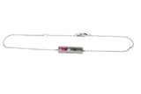Ruby, Sapphire, and Diamond Bracelet - 14k White Gold
