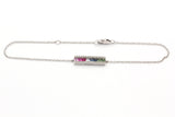 Ruby, Sapphire, and Diamond Bracelet - 14k White Gold