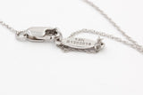 Diamond Cross Pendant-Necklace - 14k White Gold - 0.12ctw