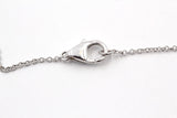 Blue and White Diamond Evil Eye Necklace - 14k White Gold - 0.31ctw