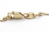 Dainty Bead Cross Chain - 14k Yellow Gold