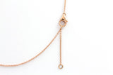 Diamond Clover Station Necklace - 14k Rose Gold - 0.31ctw