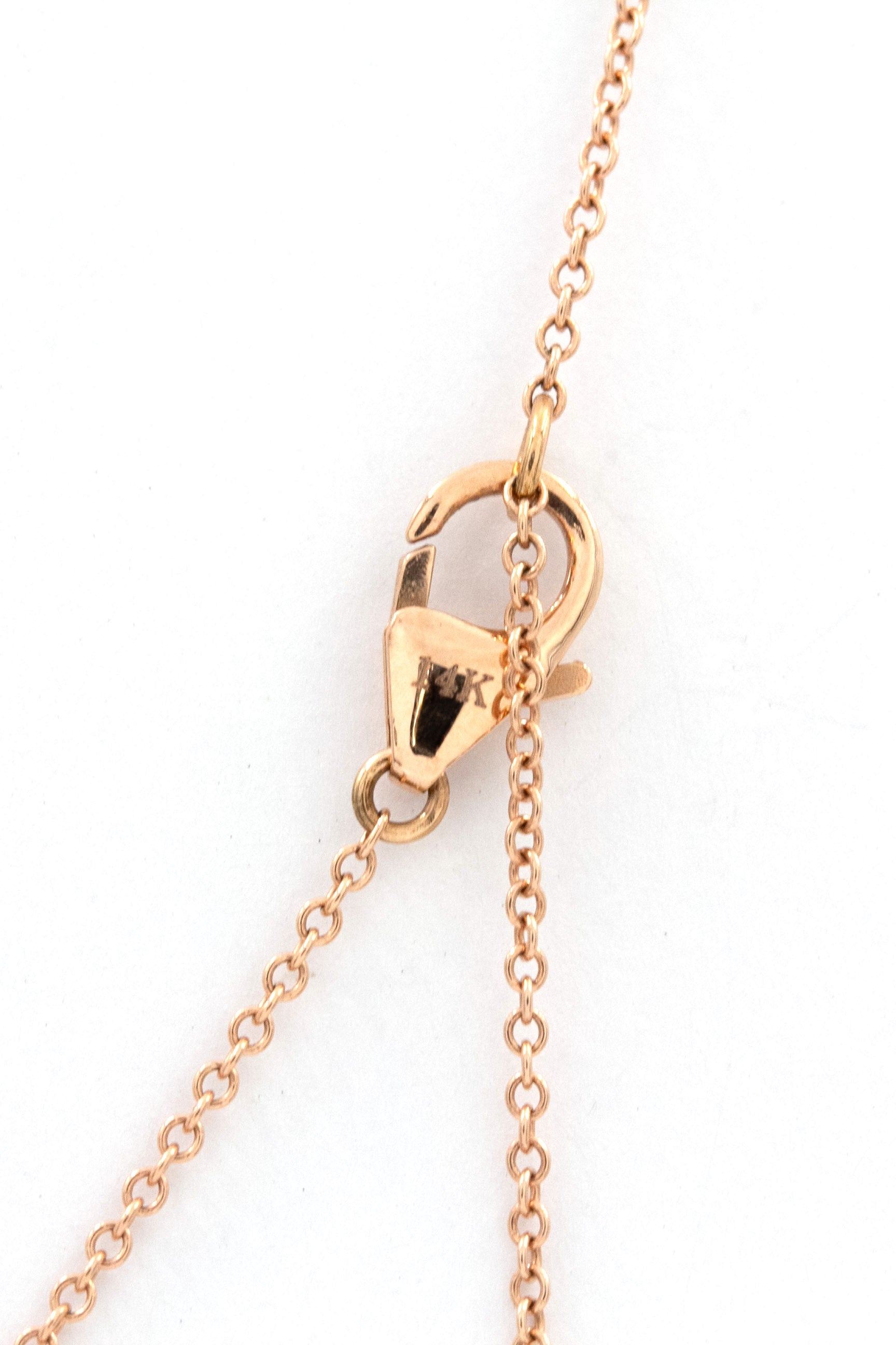 Diamond Clover Station Necklace - 14k Rose Gold - 0.31ctw