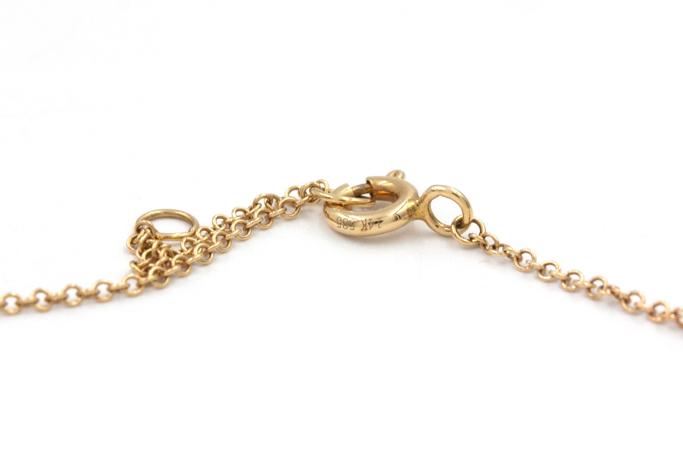 Diamond Bezel Drop Statement Necklace - 14k Yellow Gold - 0.30ctw