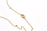 Diamond and Mother of Pearl Pendant Necklace - 14k Yellow Gold
