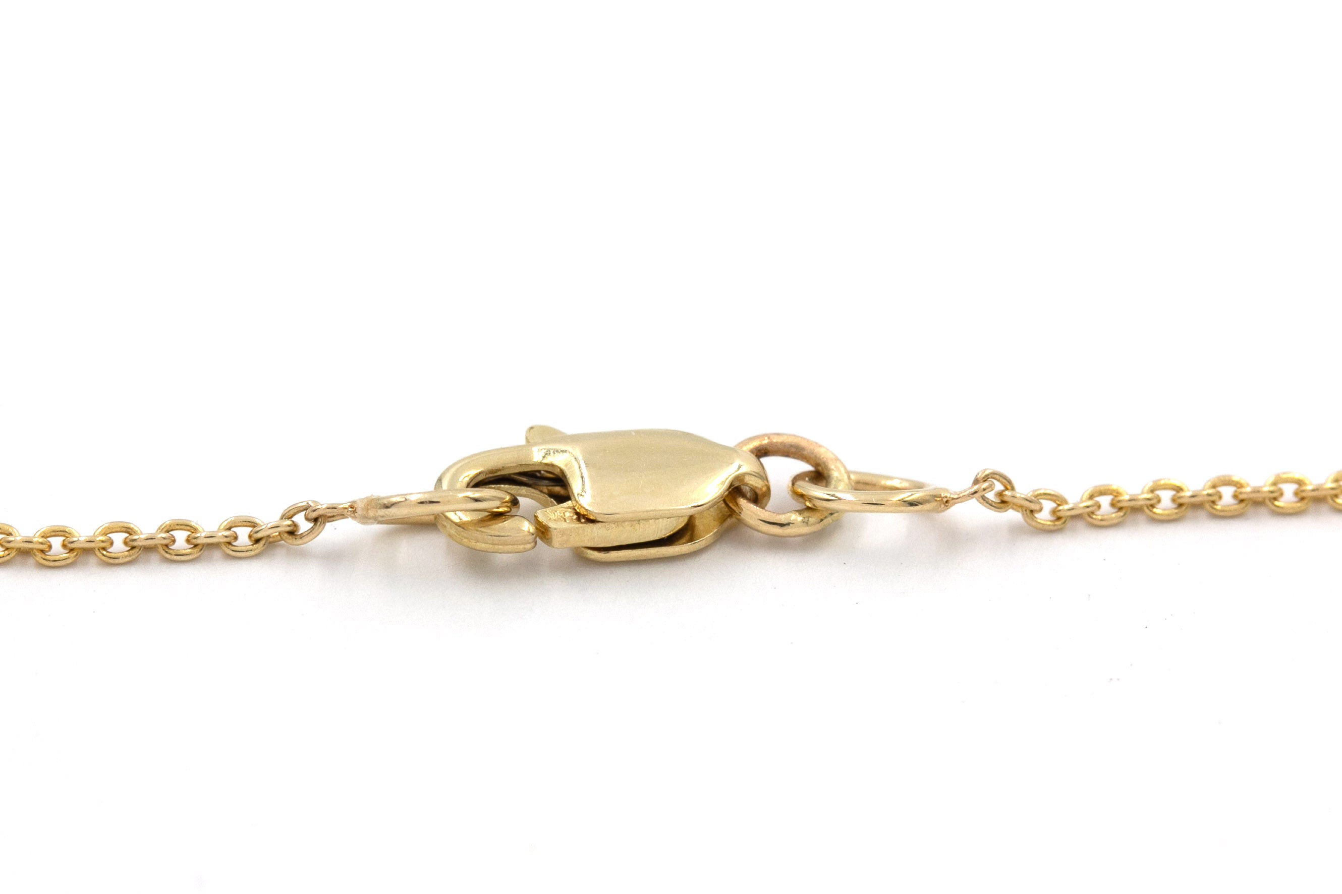Curved Diamond Bar Necklace - 14K Yellow Gold - 0.36ctw