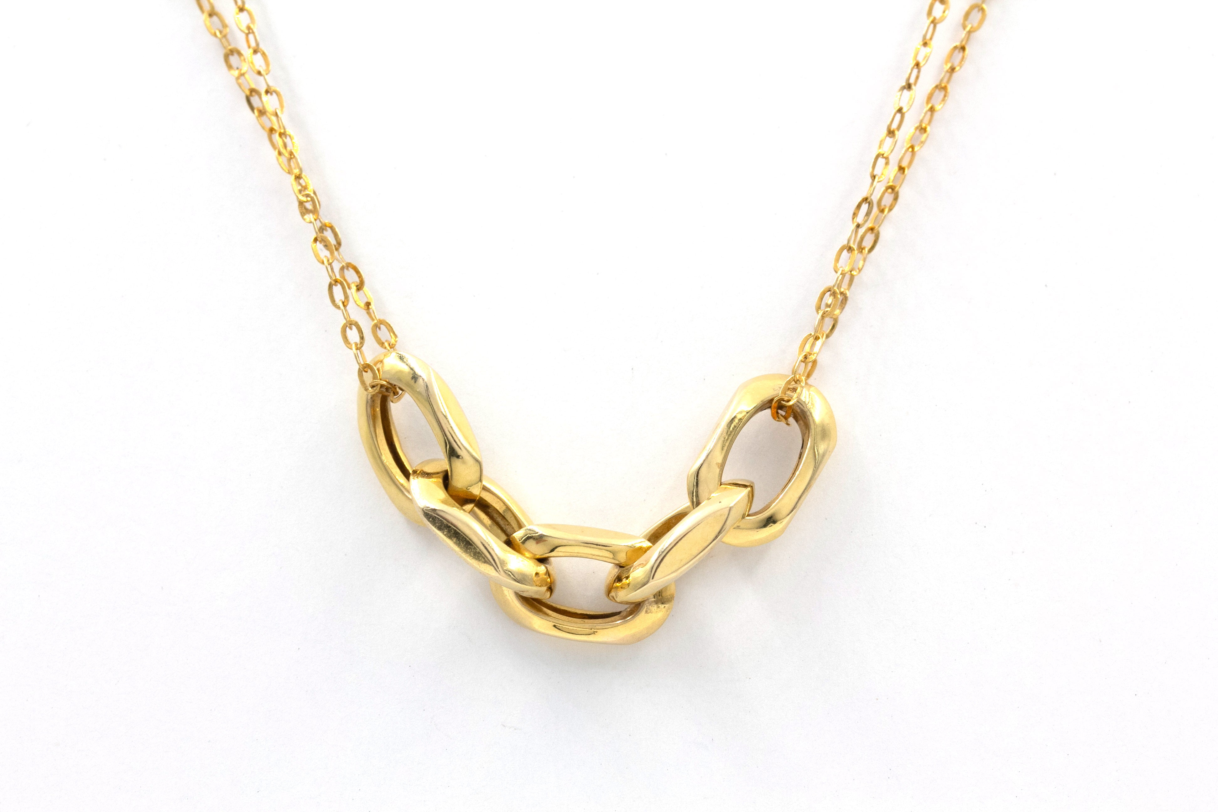 Carabiner Link Necklace - 10k Yellow Gold