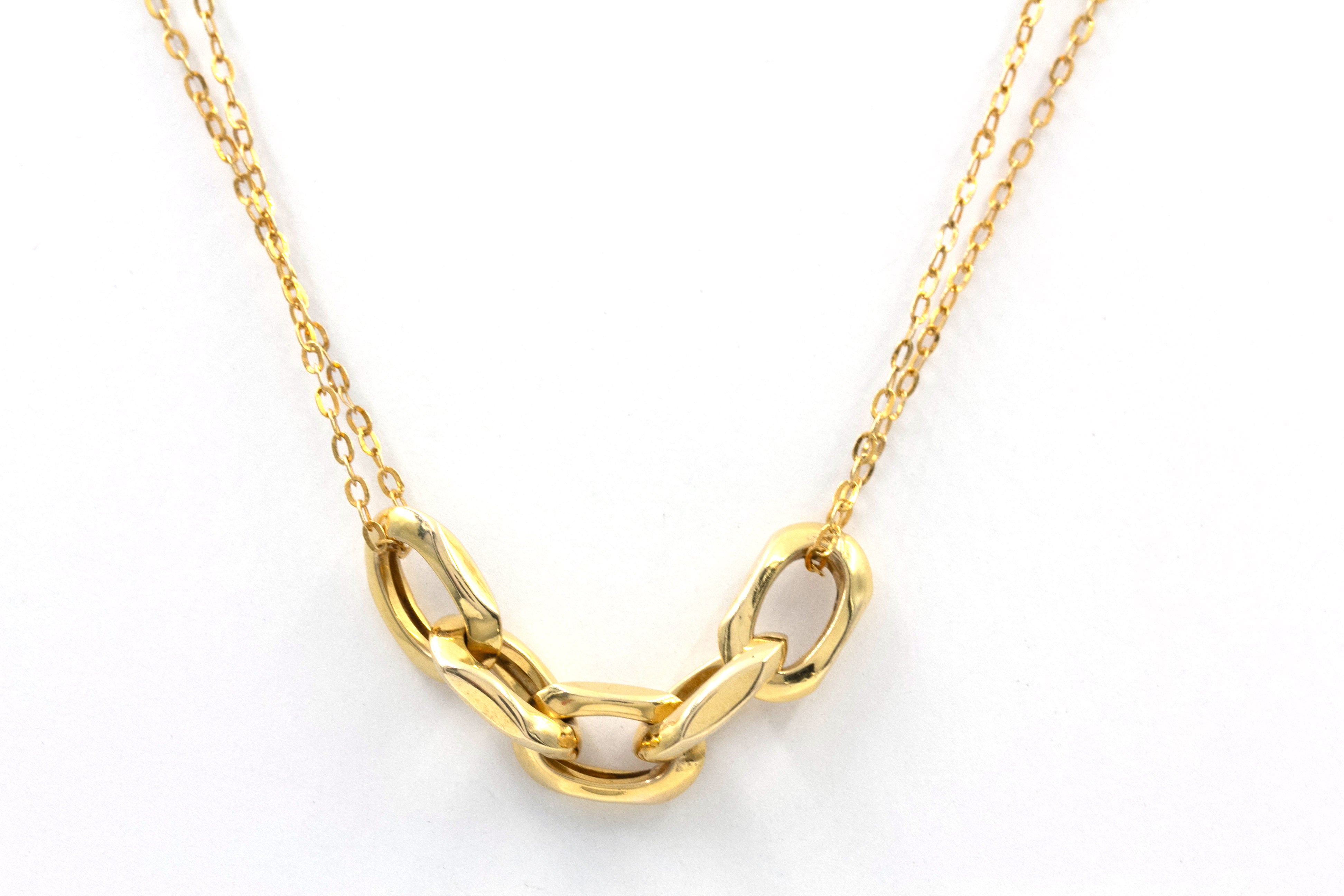 Carabiner Link Necklace - 10k Yellow Gold