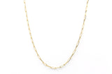 Paperclip Chain Necklace with Pavé Diamond Clasp - 14k Yellow Gold - 0.35ctw