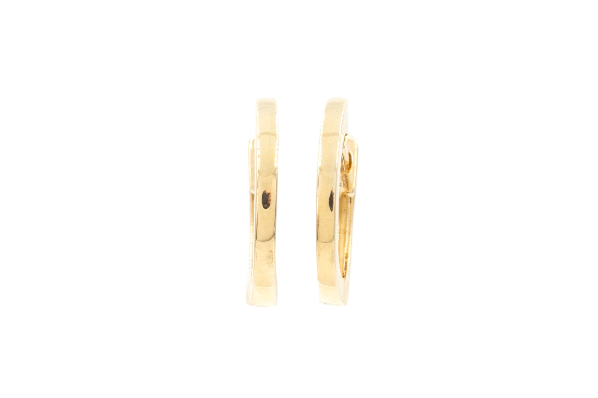 Gold Huggie Earrings - 14k Yellow Gold - 13.5mm