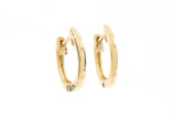 Gold Huggie Earrings - 14k Yellow Gold - 13.5mm