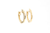 Gold Huggie Earrings - 14k Yellow Gold - 13.5mm