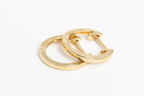 Gold Huggie Earrings - 14k Yellow Gold - 13.5mm