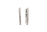 Diamond Huggie Earrings - 14k White Gold - 12.5mm - 0.12ctw