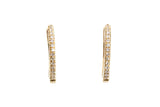 Diamond Huggie Earrings - 14k Yellow Gold - 12.5mm - 0.14ctw