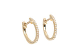 Diamond Huggie Earrings - 14k Yellow Gold - 12.5mm - 0.14ctw