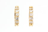 Diamond Hoop Earrings - 14k Yellow Gold - 16mm - 0.50ctw